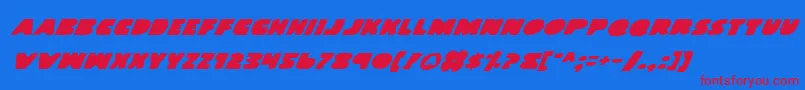 フォントLandwi – 赤い文字の青い背景