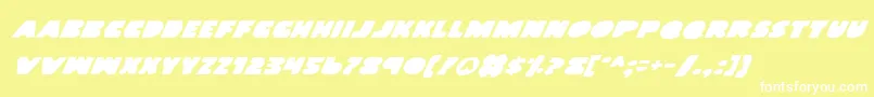 Landwi Font – White Fonts on Yellow Background