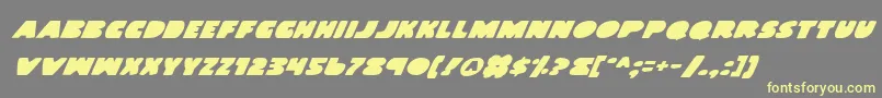 Landwi Font – Yellow Fonts on Gray Background