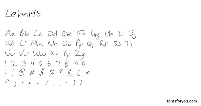 Schriftart Lehn146 – Alphabet, Zahlen, spezielle Symbole
