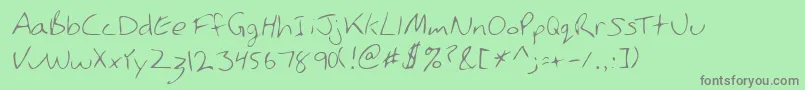 Lehn146 Font – Gray Fonts on Green Background