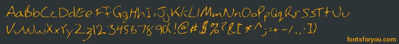 Lehn146 Font – Orange Fonts on Black Background