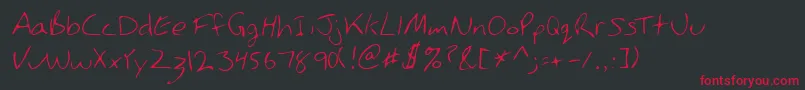 Lehn146 Font – Red Fonts on Black Background