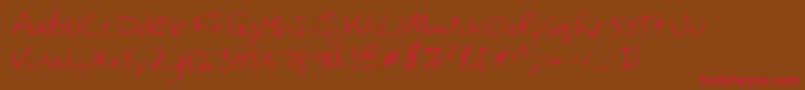 Lehn146 Font – Red Fonts on Brown Background