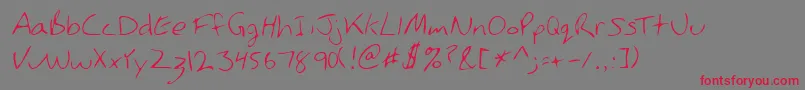 Lehn146 Font – Red Fonts on Gray Background