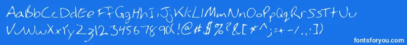 Lehn146 Font – White Fonts on Blue Background