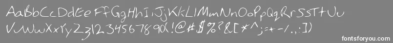 Lehn146 Font – White Fonts on Gray Background