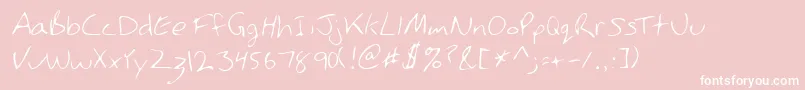 Lehn146-Schriftart – Weiße Schriften auf rosa Hintergrund