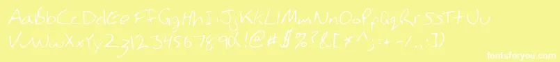 Lehn146 Font – White Fonts on Yellow Background