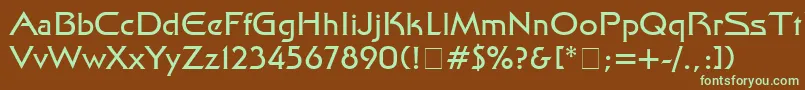 Шрифт FinalFrontier – зелёные шрифты на коричневом фоне