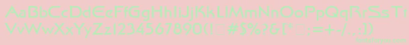 FinalFrontier Font – Green Fonts on Pink Background