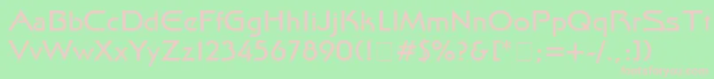 FinalFrontier-fontti – vaaleanpunaiset fontit vihreällä taustalla