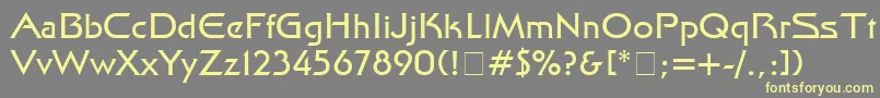 FinalFrontier-fontti – keltaiset fontit harmaalla taustalla