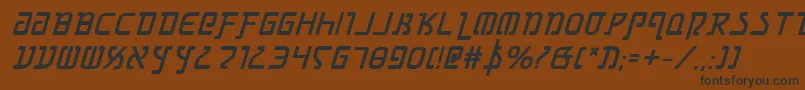 GrimlordBoldItalic Font – Black Fonts on Brown Background