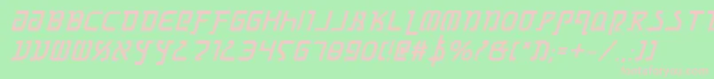 Police GrimlordBoldItalic – polices roses sur fond vert