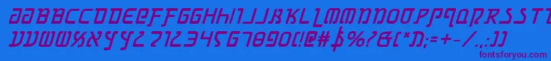 GrimlordBoldItalic Font – Purple Fonts on Blue Background