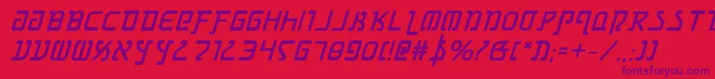 GrimlordBoldItalic Font – Purple Fonts on Red Background