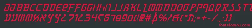 GrimlordBoldItalic Font – Red Fonts on Black Background