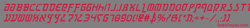 GrimlordBoldItalic Font – Red Fonts on Gray Background