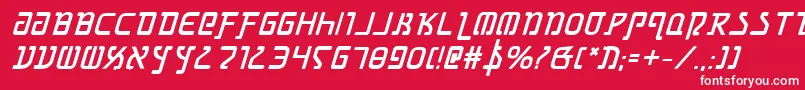 GrimlordBoldItalic Font – White Fonts on Red Background