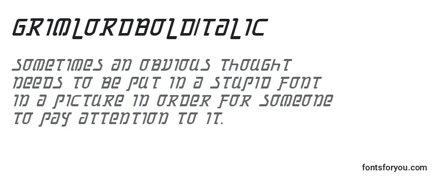 GrimlordBoldItalic-fontti