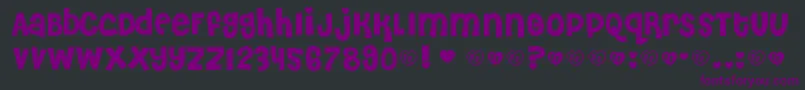 Czcionka Cheri ffy – fioletowe czcionki na czarnym tle