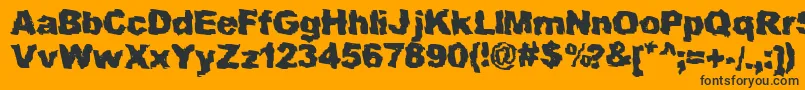 DrNerve Font – Black Fonts on Orange Background