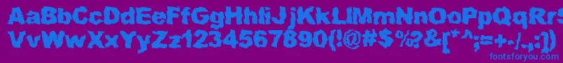DrNerve Font – Blue Fonts on Purple Background