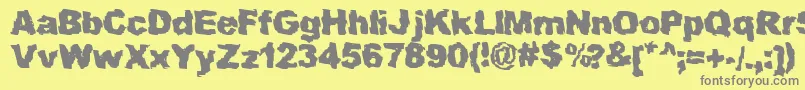 DrNerve Font – Gray Fonts on Yellow Background