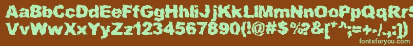 DrNerve Font – Green Fonts on Brown Background