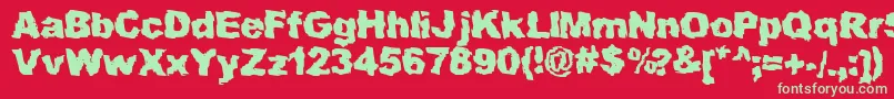 DrNerve Font – Green Fonts on Red Background