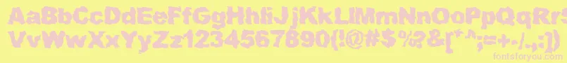 DrNerve Font – Pink Fonts on Yellow Background