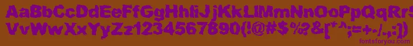 DrNerve Font – Purple Fonts on Brown Background