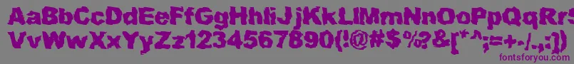 DrNerve Font – Purple Fonts on Gray Background