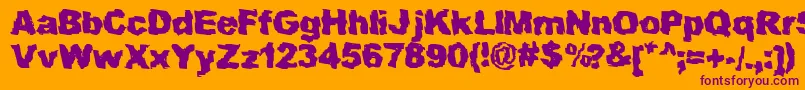 DrNerve Font – Purple Fonts on Orange Background