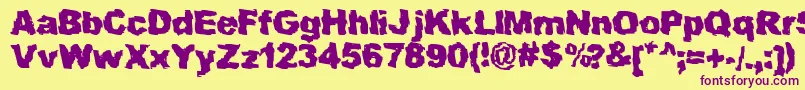 DrNerve Font – Purple Fonts on Yellow Background