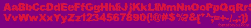 DrNerve Font – Red Fonts on Purple Background