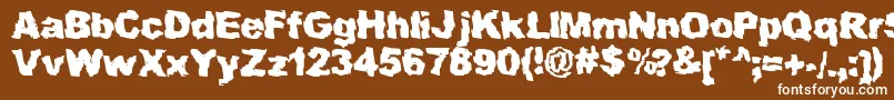 DrNerve Font – White Fonts on Brown Background