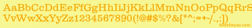 ClareLight Font – Orange Fonts on Yellow Background