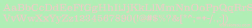 ClareLight Font – Pink Fonts on Green Background