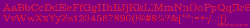 ClareLight Font – Red Fonts on Purple Background