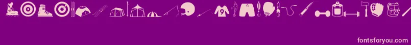 Sportshobbies Font – Pink Fonts on Purple Background