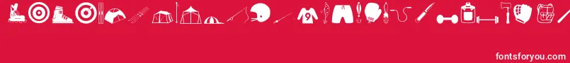 Sportshobbies Font – White Fonts on Red Background