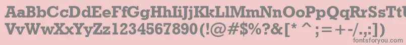 Шрифт GeometricSlabserif712BoldBt – серые шрифты на розовом фоне