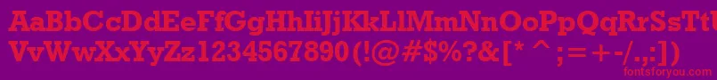 GeometricSlabserif712BoldBt Font – Red Fonts on Purple Background