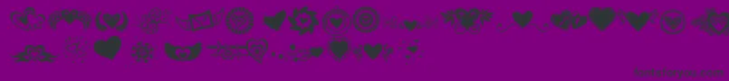 SexyrexySmitten Font – Black Fonts on Purple Background