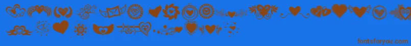 Police SexyrexySmitten – polices brunes sur fond bleu