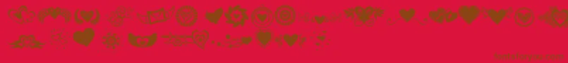 Police SexyrexySmitten – polices brunes sur fond rouge