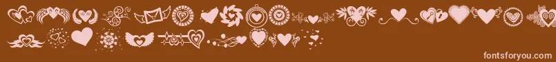 SexyrexySmitten-Schriftart – Rosa Schriften auf braunem Hintergrund