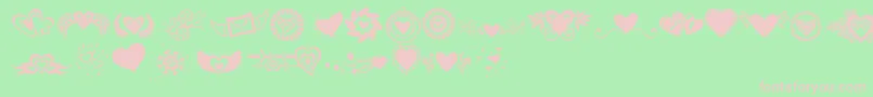 SexyrexySmitten Font – Pink Fonts on Green Background